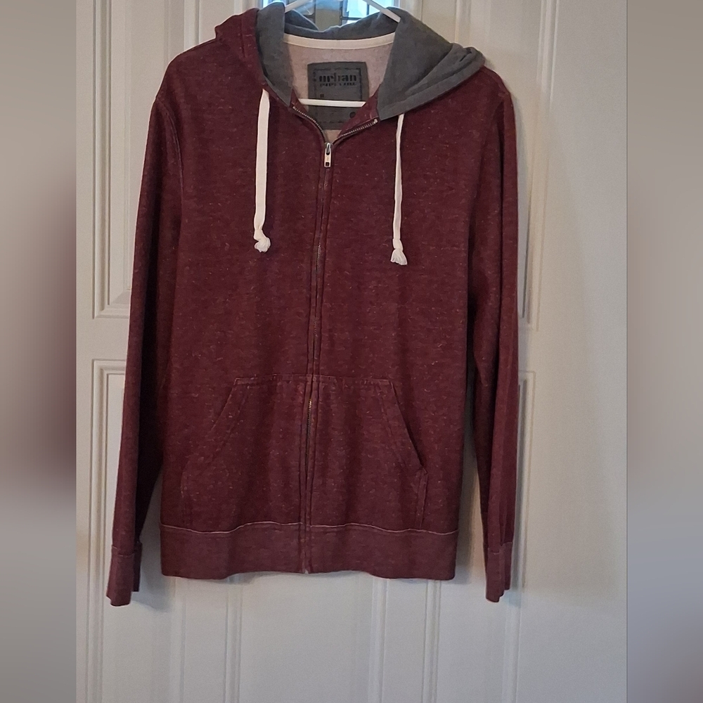 Urban Pipeline Gray& Maroon Hoodie